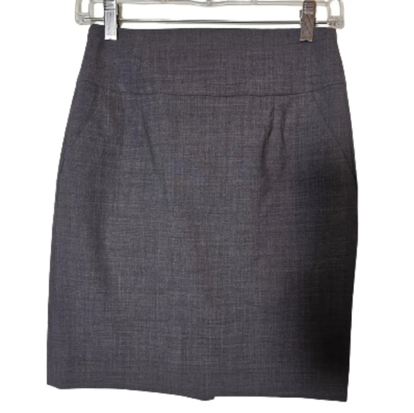 Banana Republic Gray Pencil Skirt Women's Size 0 Petite - Picture 1 of 9